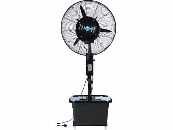 Au&szlig;en-Standventilator mit Spr&uuml;hnebelfunktion