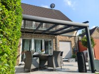 Alu Terrassen&uuml;berdachung mit Glas Eindeckung...