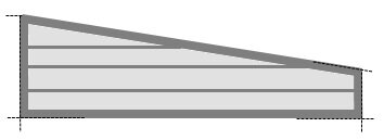 Abschlusskeil aus Alu H: 65  cm